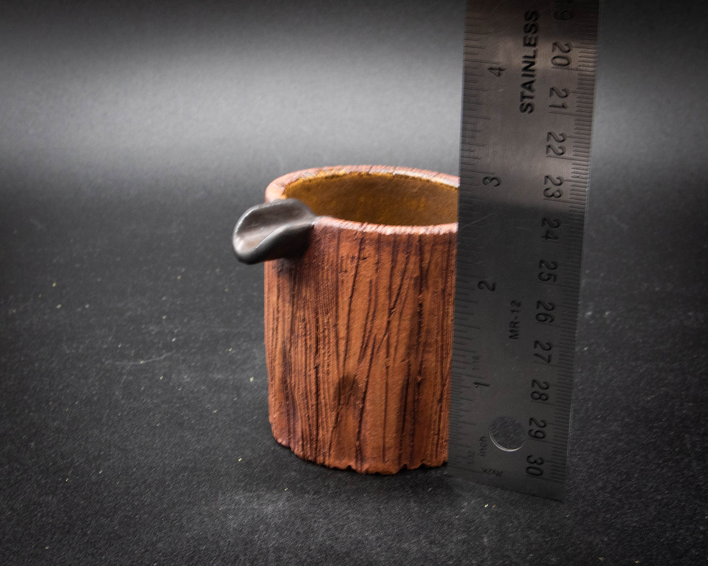Ceramic "Wooden" Carved Ashtray