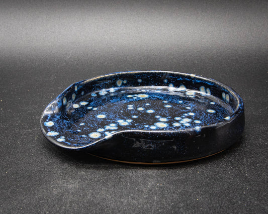 Blue Spotted Spoon Rest
