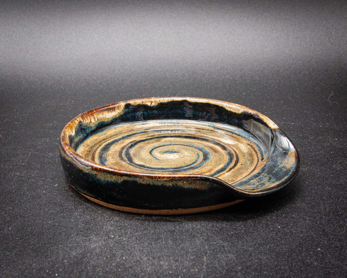 Big Brown Swirly Spoon Rest